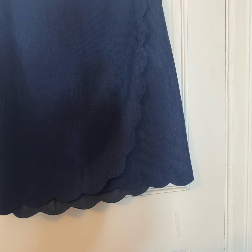 NWT - J. Crew navy blue A-Line Skirt with Scalloped Hem - Picture 5 of 5